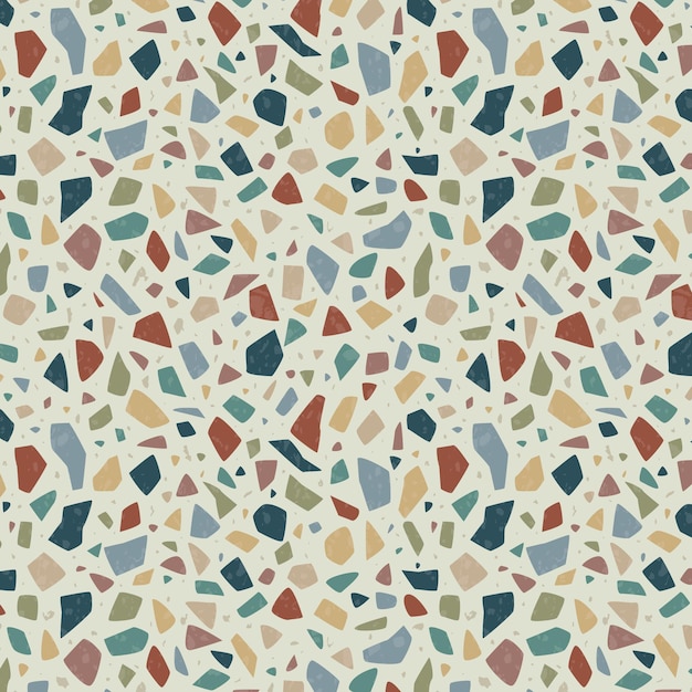 Organic flat monochromatic terrazzo pattern