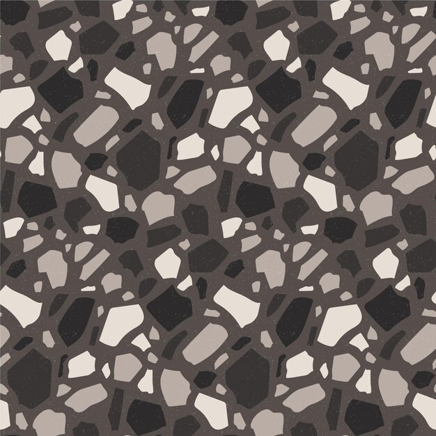 Organic flat monochromatic terrazzo pattern