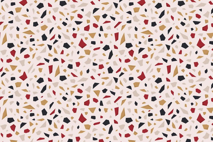 Free Vector organic flat monochromatic terrazzo pattern