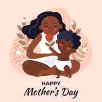 Free vector organic flat mother's day illustration