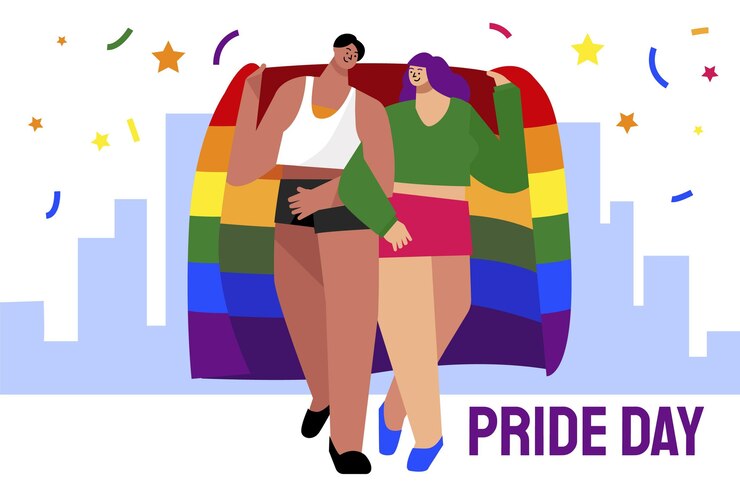 Free Vector organic flat pride day illustration