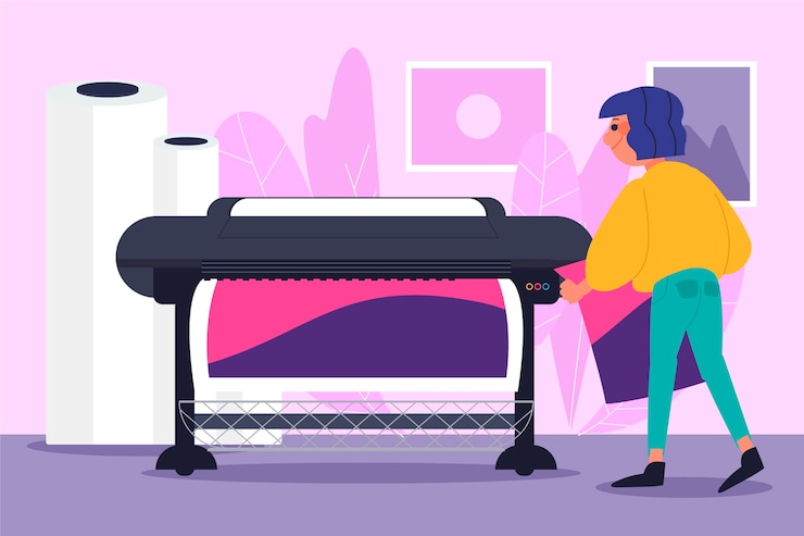 Free Vector organic flat printing industry illustrated