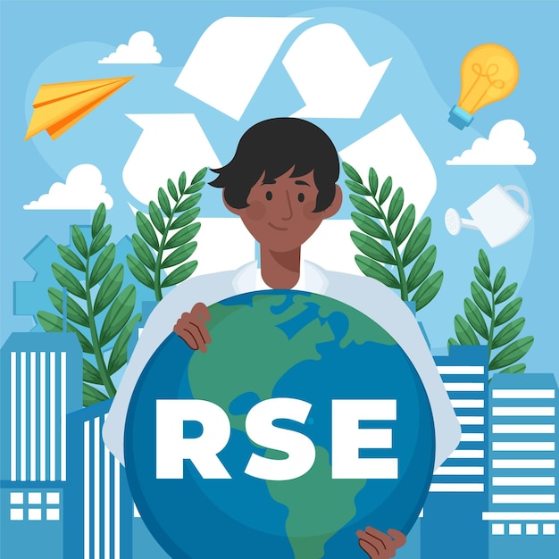 Free vector organic flat rse concept illustrated