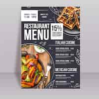 Free vector organic flat rustic restaurant menu template