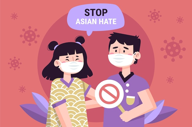 Органическая плоская остановка азиатской ненависти