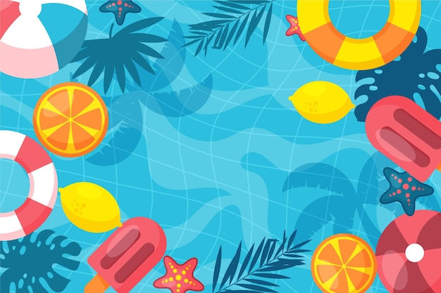 Organic flat summer background for videocalls