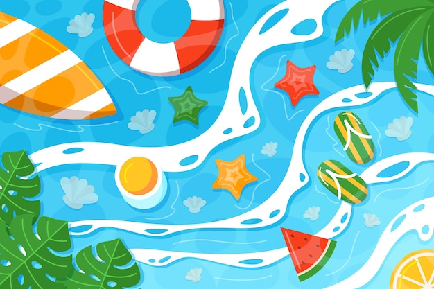 Free vector organic flat summer background for videocalls
