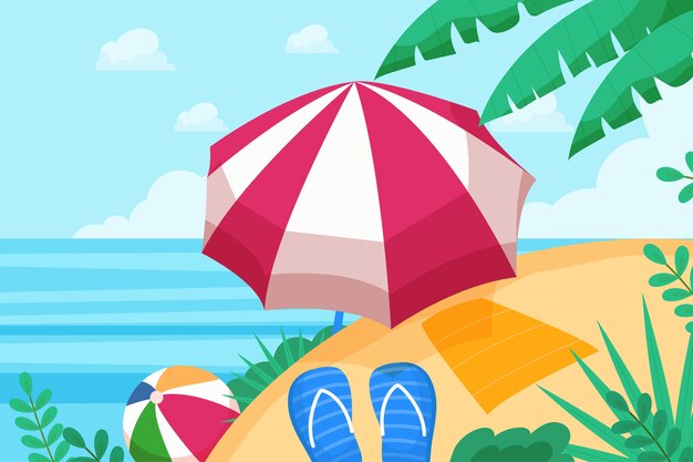 Organic flat summer background for videocalls