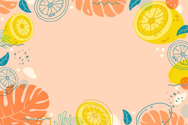 Free vector organic flat summer background for videocalls