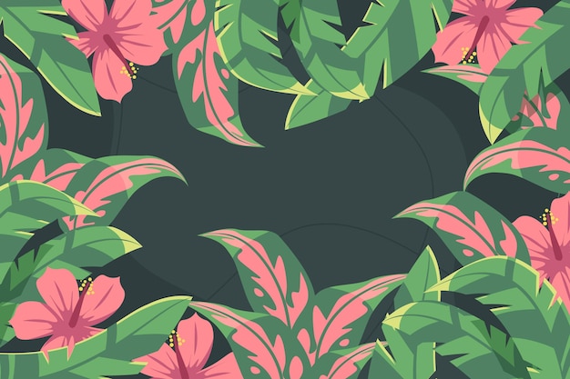 Free vector organic flat summer background for videocalls