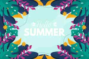 Free vector organic flat summer background