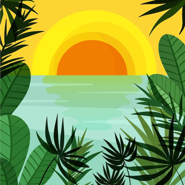 Free vector organic flat summer background