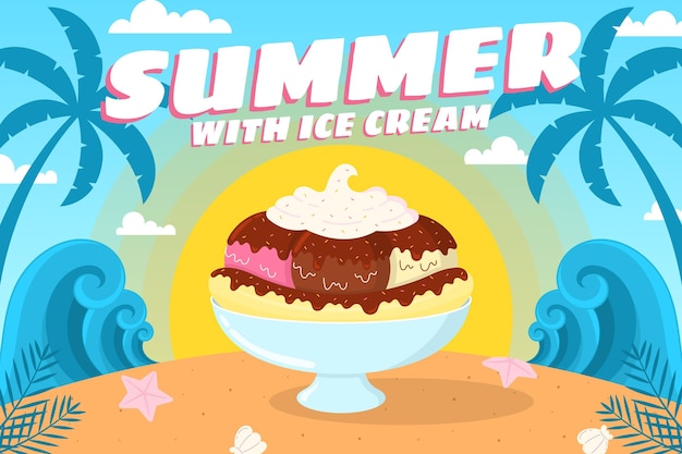 Free vector organic flat summer background