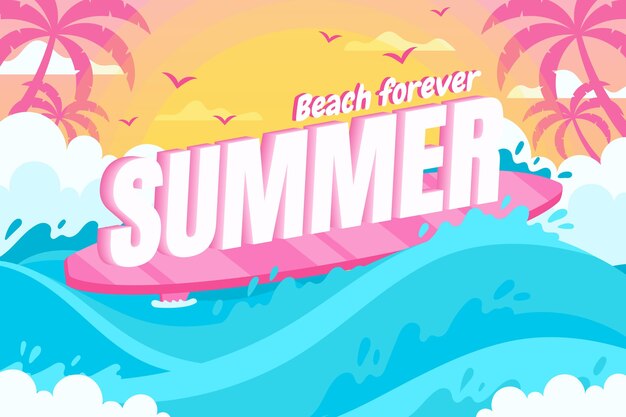 Free Vector organic flat summer background