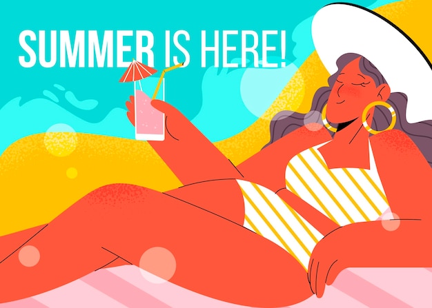 Free vector organic flat summer background