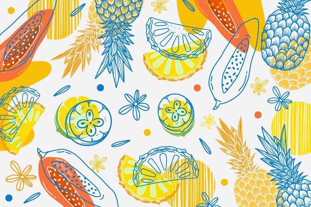 Organic flat summer background