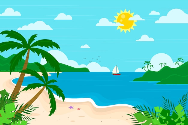 Free vector organic flat summer background