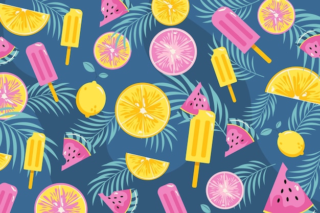 Organic flat summer background