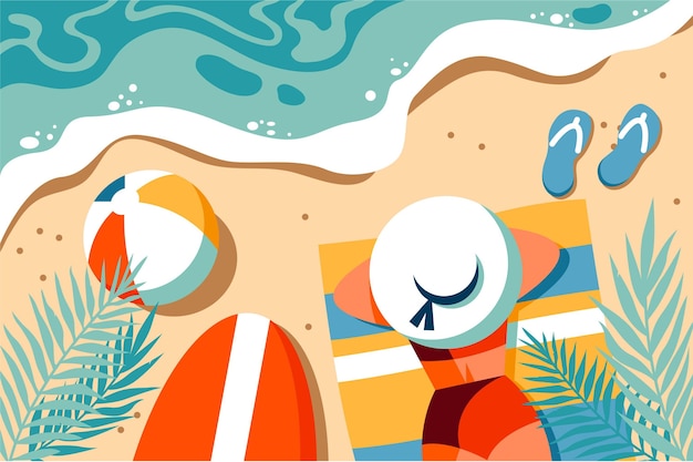 Free Vector  Organic flat summer illustration