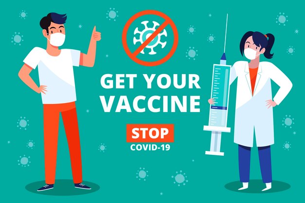 Free vector organic flat vaccination campaign