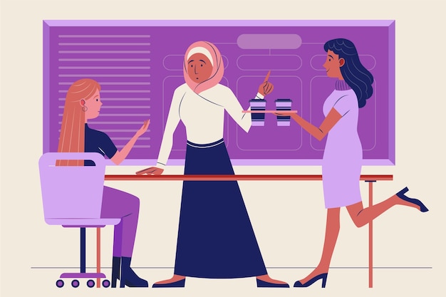 Organic flat working day illustration