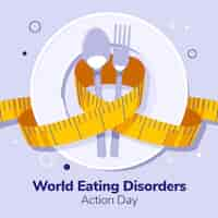 Free vector organic flat world eating disorders action day illustration