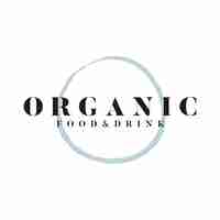 Free vector organic food and drink logo vector