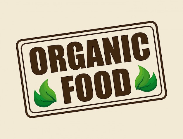 organic food label illustration