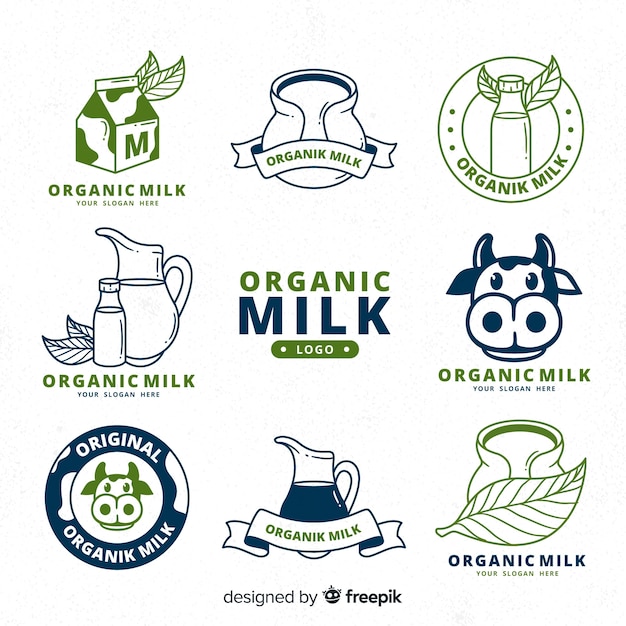 Free vector organic food label pack