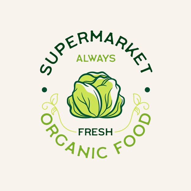 유기농 식품 슈퍼마켓 로고