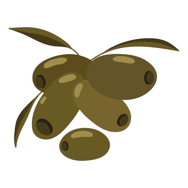 Free vector organic and fresh olive icon isolated