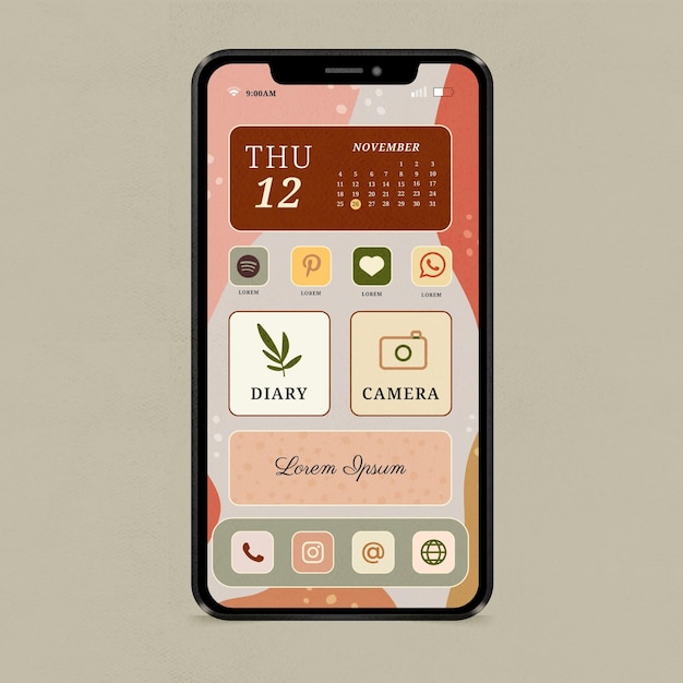 Organic home screen interface