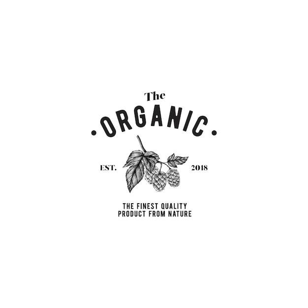 Free vector the organic logo design vector