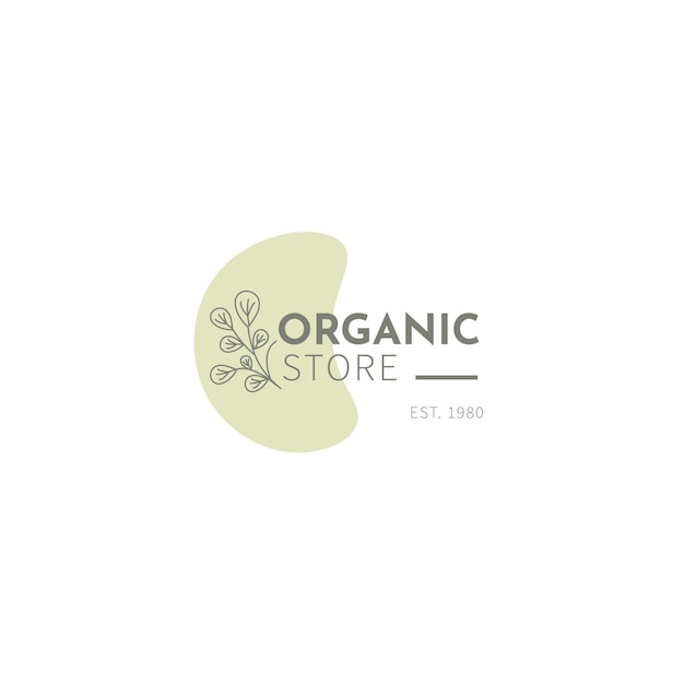 Free Vector | Organic logo template with leaves