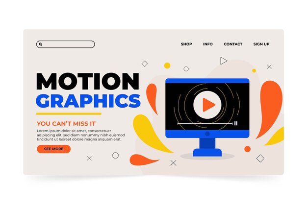 Organic motiongraphics landing page