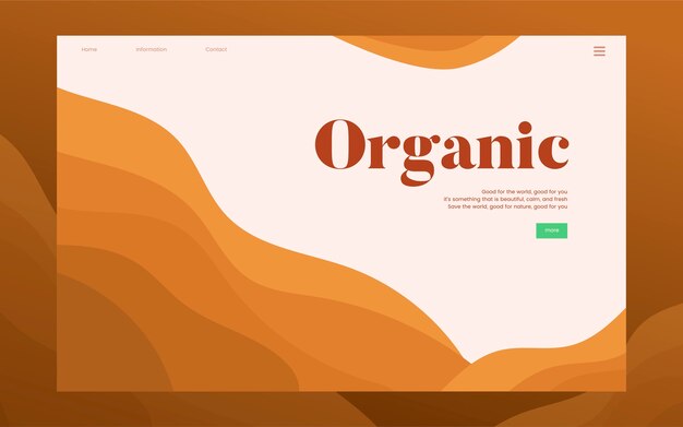 Grafica di sito web informativo piantagione organica