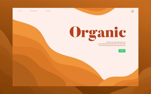 無料ベクター 有機植栽情報ウェブサイトのグラフィック