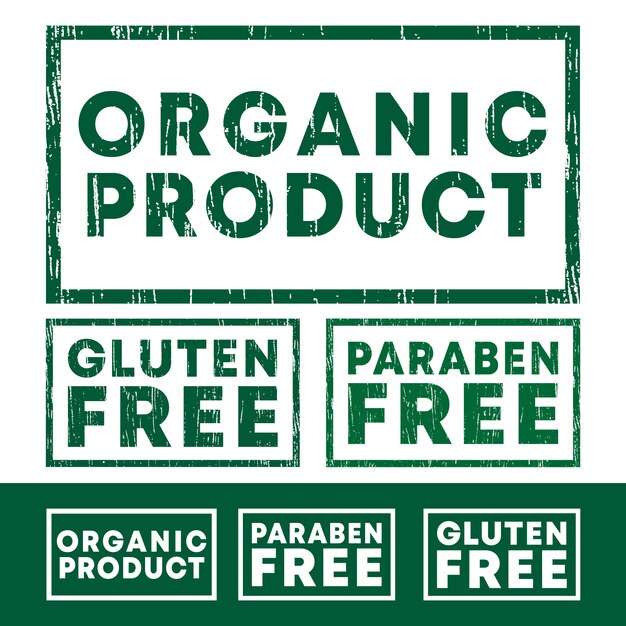 Download Free Organic Product Gluten And Paraben Free Stamps Set Premium Vector Use our free logo maker to create a logo and build your brand. Put your logo on business cards, promotional products, or your website for brand visibility.