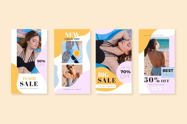 Organic sale instagram stories template