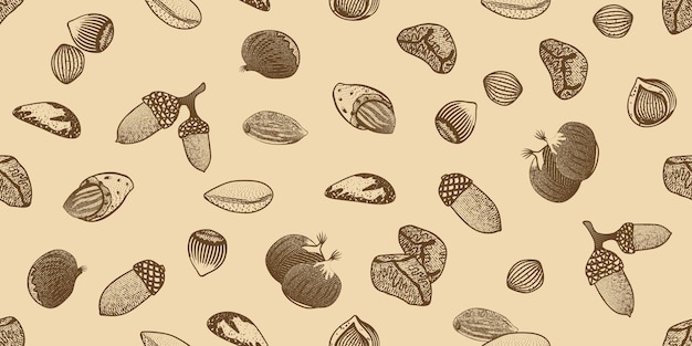 Free vector organic seeds seamless pattern