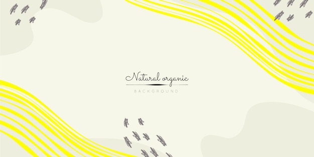Organic shapes background with yellow lines