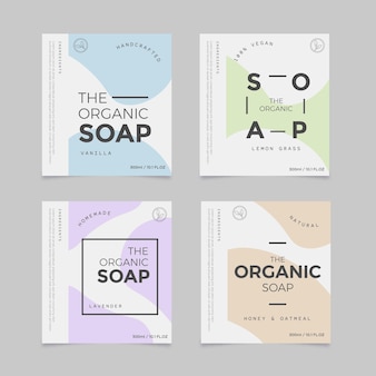 Organic soap label collection