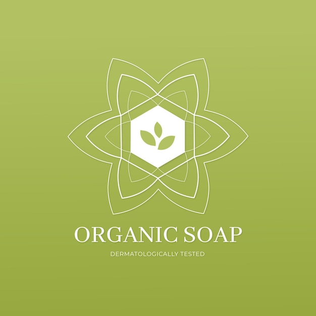 Бесплатное векторное изображение Логотип органического мыла