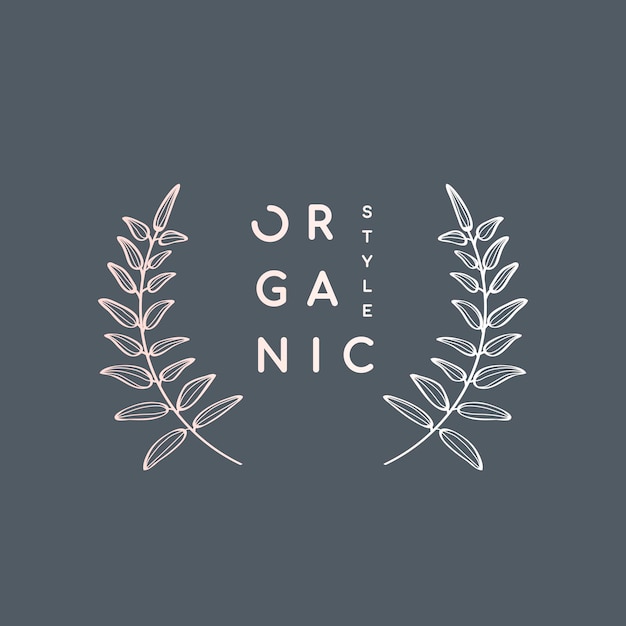 Organic style laurel wreath