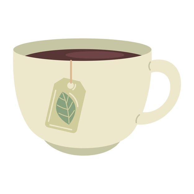 Organic tea freshness icon isolated