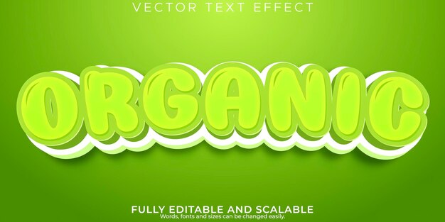 Organic text effect editable vegetable and garden text style