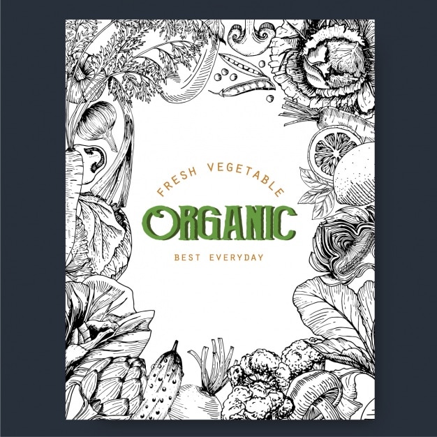 Organic vegetables frame