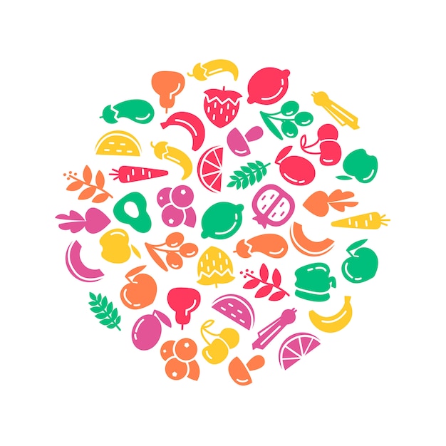 Free vector organic world health day. fruit and vegetables background illustration