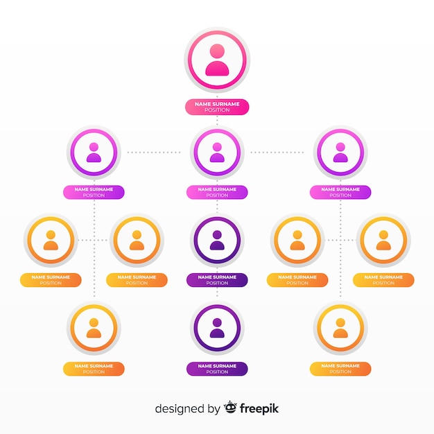 Vettore gratuito diagramma organizzativo