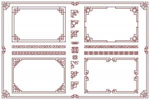 Oriental frames set